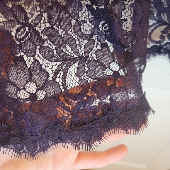 Style & Co Elegant Purple Lace Top SZ: S Cotton Nylon Blend NWT! - Picture 12 of 16